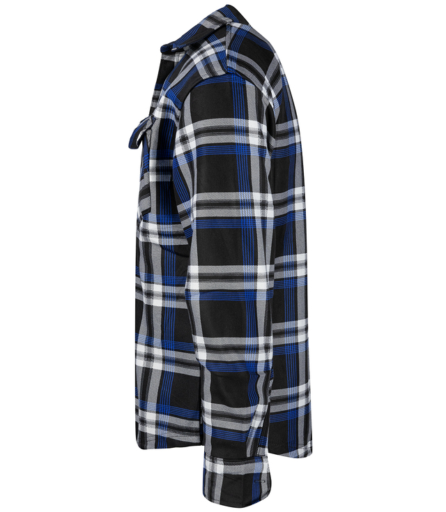 Warm men's checkered shirt with warming button-down classic