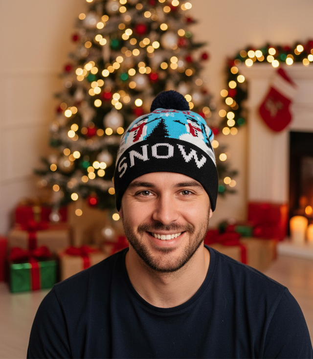 Winter Christmas hat with pom-pom - perfect for preze