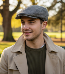 Stylowy elegancki kaszkiet męski uniwersalny