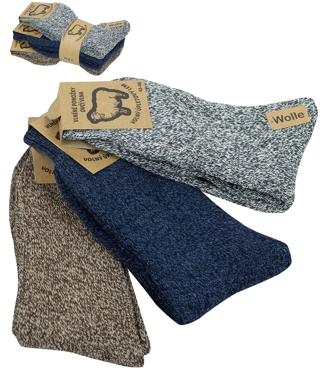 Warm socks, men's woolen socks, wool comfortable, 3-pack