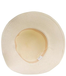 Women's raffia straw hat with classic strap