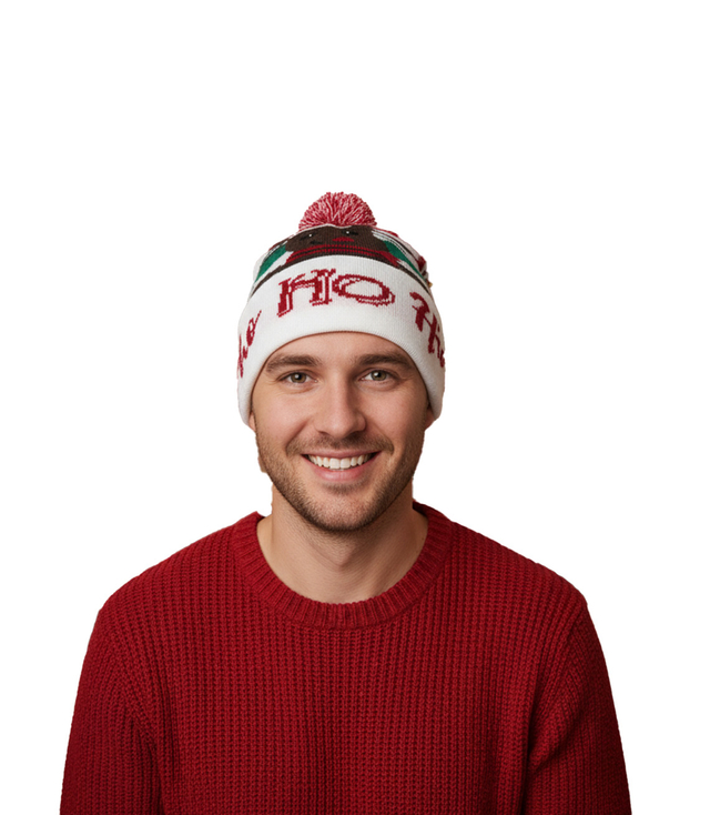Winter Christmas hat with pom-pom - perfect for preze