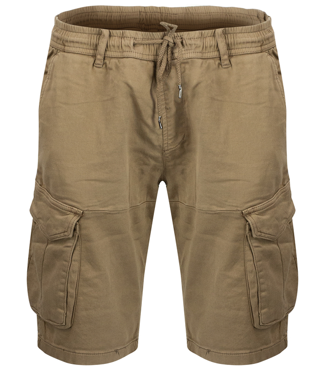 Cargo shorts with elastic waistband and cargo shorts