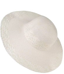 Fashionable large braided wide brim women's hat