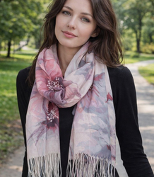 Women's floral pattern scarf 180x70