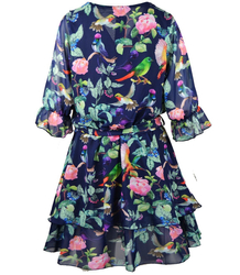 Beautiful airy feminine dress of meadow ruffles
