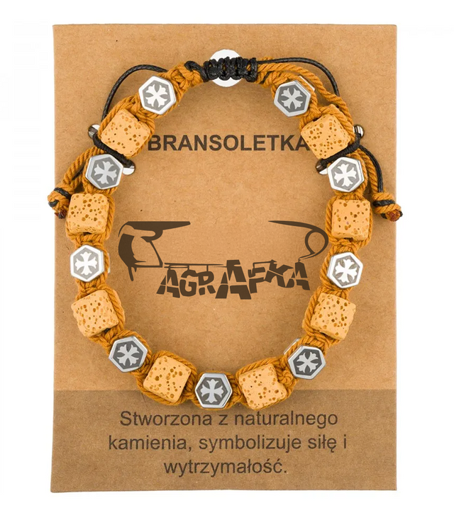 Bransoletka męska z naturalnych kamieni