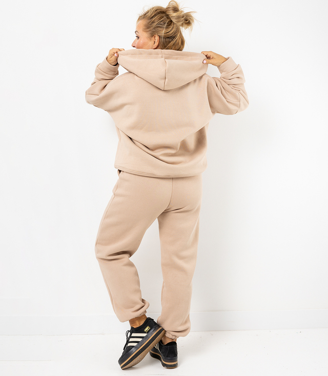 Warm thick sweatshirt set unbuttoned sweatshirt LAURA