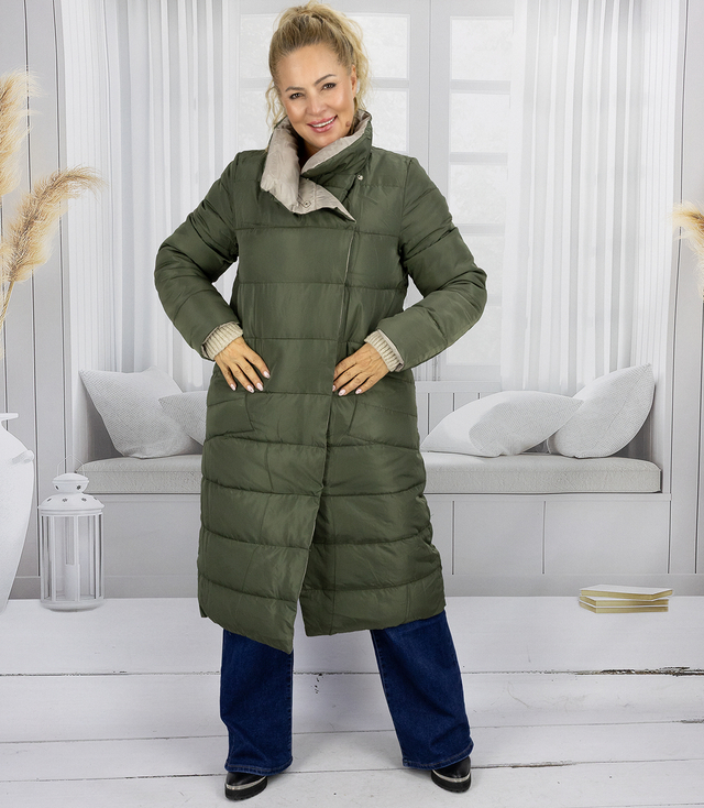 Women's long jacket double-sided quilted coatEMMA