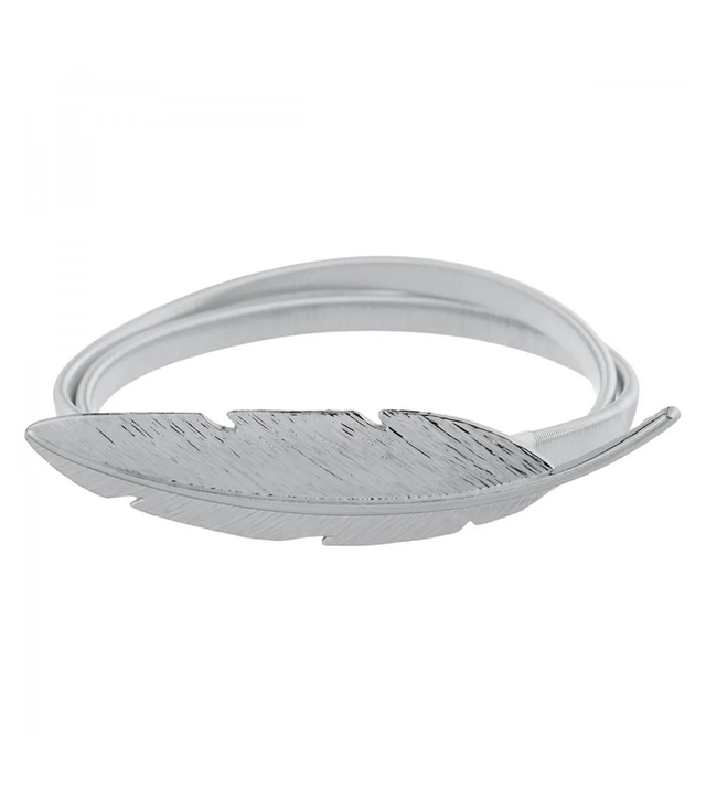 Damski pasek z ozdobną klamrą do sukienki