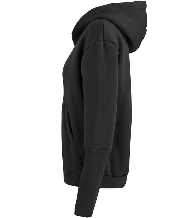 Warm women's short sweatshirt one-color basic with hood RENATA