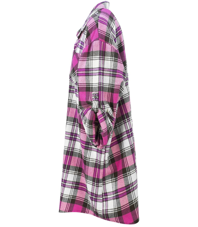 Checkered Flannel Shirt Dress Shirt