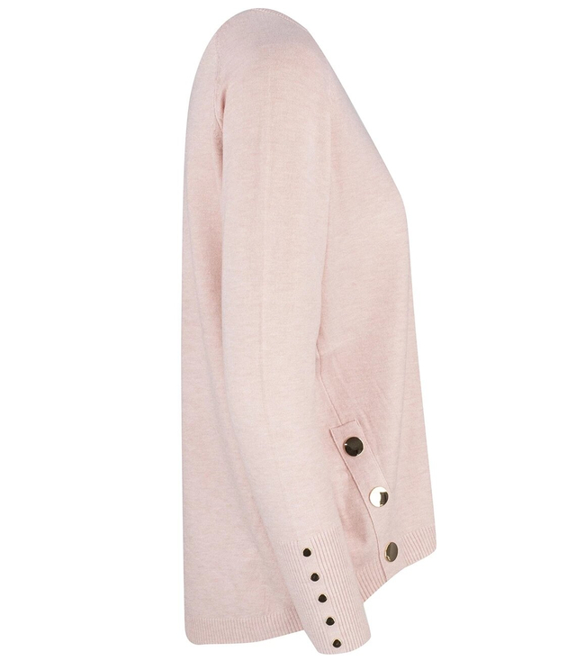 Classic smooth women's sweater with buttons MARIA