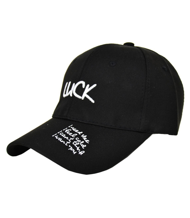 A great baseball cap with the inscription LUCK