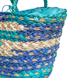 Mega large summer bag braided basket with lining