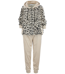Tracksuit, pants, sweatshirt, velor set, leopard print LEA