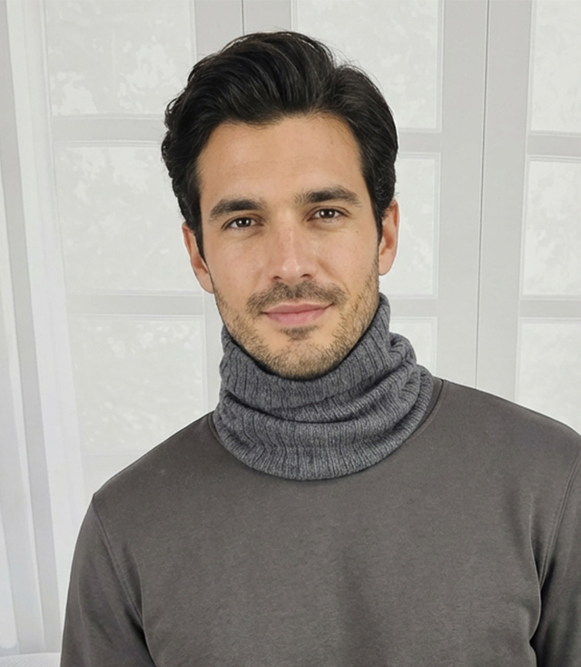 Men's knitted insulated chimney - universal, winter