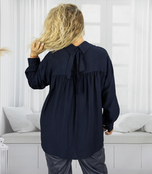 Loose shirt with bow on back longer back LILIANA