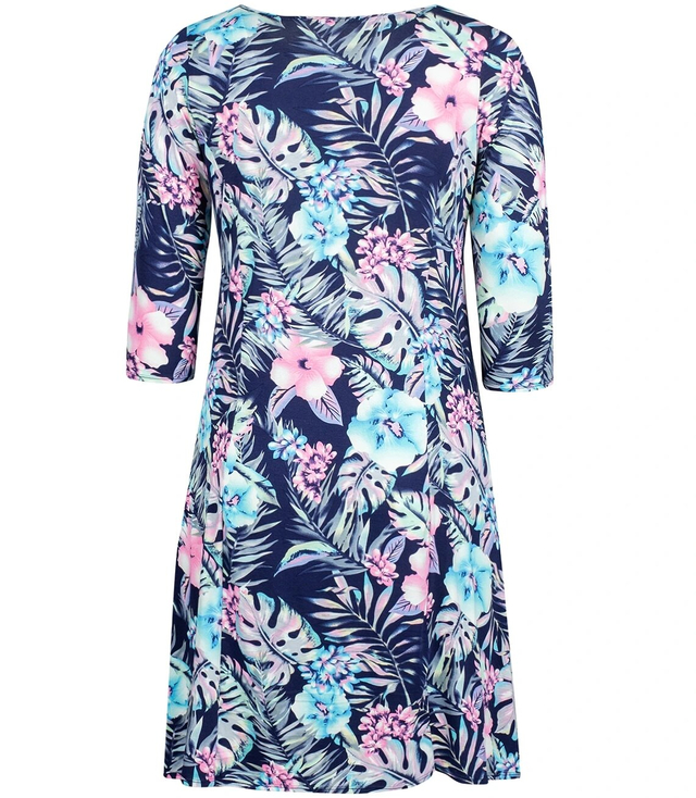 Spring PLUS SIZE SUZI blown-up floral midi dress