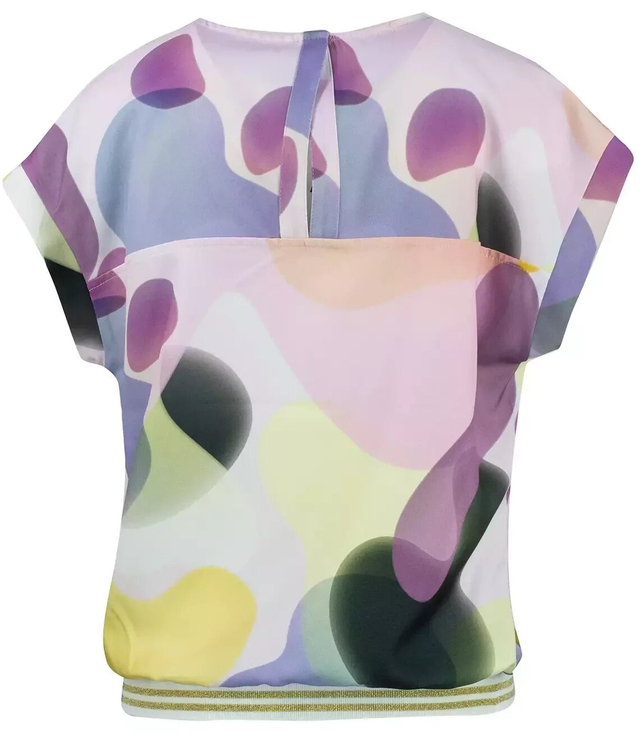 Loose blouse stylish colorful short sleeve