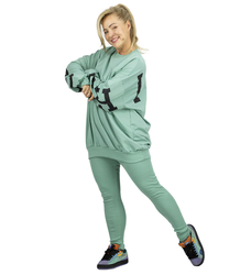 Dres damski luźna bluza + prążkowane  legginsy CHICAGO