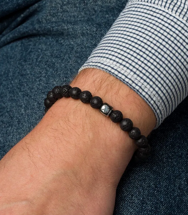 Men's bracelet with natural stones