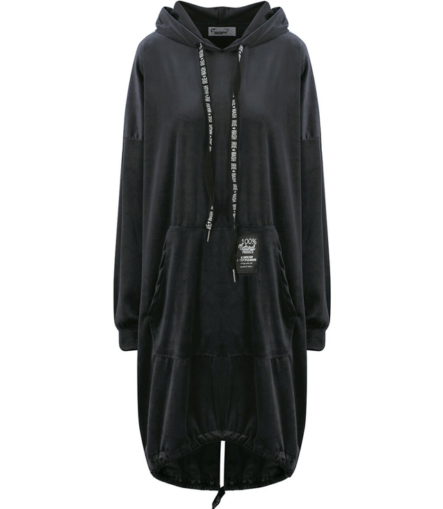 Bluza Welurowa sukienka dresowa kangurka