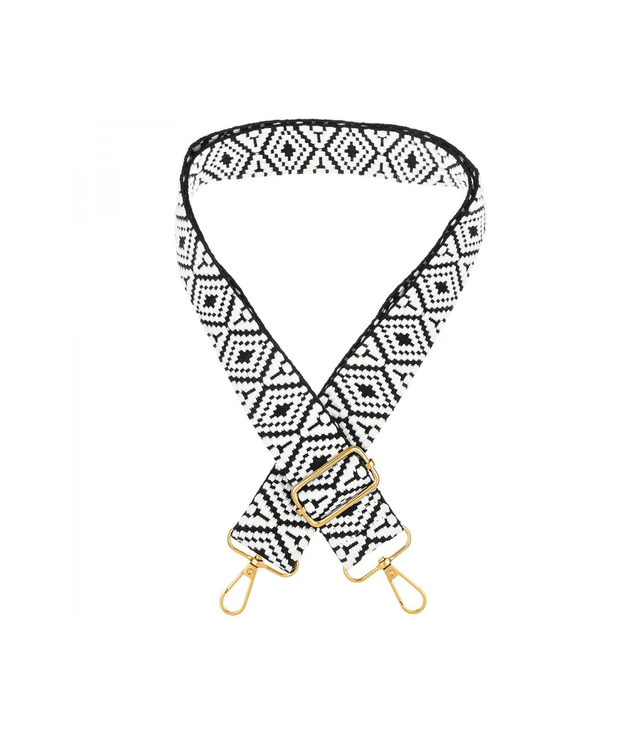 Fashionable braided wide purse strap adjustable