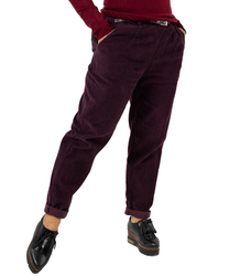 Corduroy chinos pants with belt WERA fango