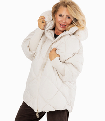 Winter oversize jacket with hood and fur NORDIC PUFF