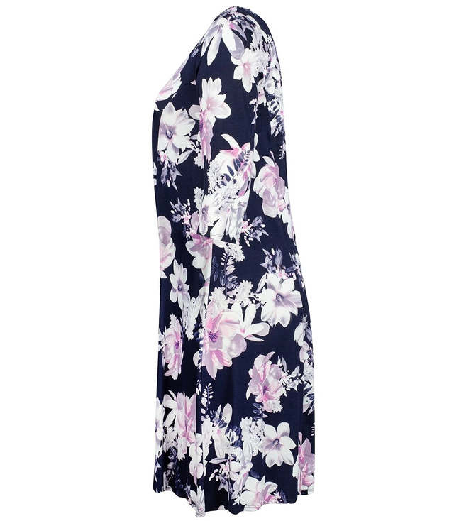 Spring PLUS SIZE SUZI blown-up floral midi dress