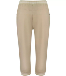 Elastic cropped pants elastic 3/4 stripes