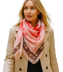 Elegancka kobieca chusta z obłędnym wzorem 70x70