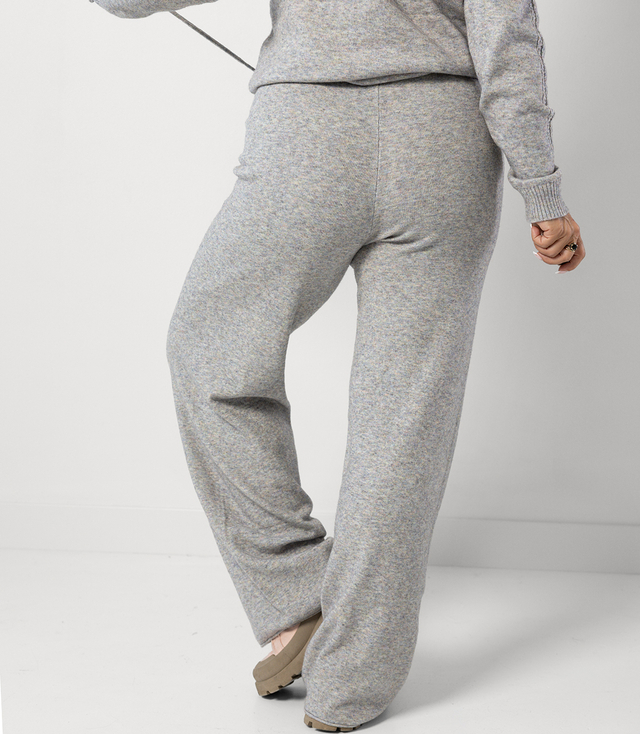 Loose melange knit pants AMELIA