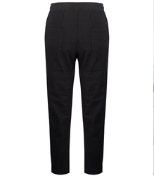 Women's trousers made of delicate cotton, tapered, tied at the waist LENA