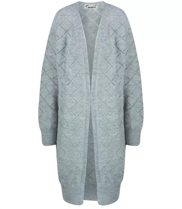 Long warm openwork cardigan IZABELLA