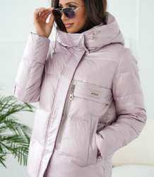 Women's Warm Warmed Elegant Hooded Transitional Jacket LARA