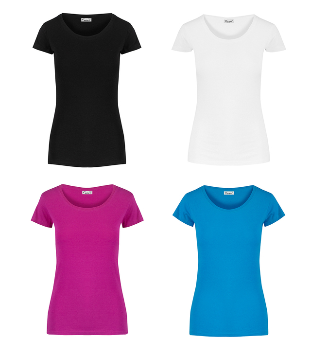 T-shirt, short sleeve, fitted cut, round neck, ELIZA