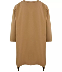 Oversize sweatshirt blouse with asymmetric bottom