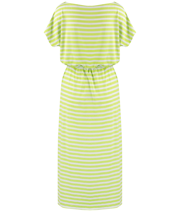 Long striped maxi dress with elastic band and string MARTA