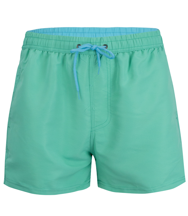One-color swim shorts with contrasting string