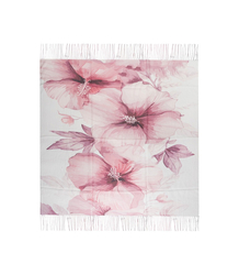 Women's scarf with floral pattern 100x100