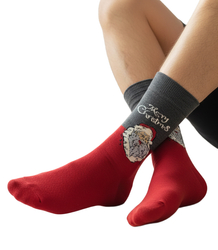 Men's Christmas socks - winter, warm, Christmas patterns