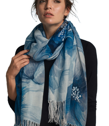 Women's floral pattern scarf 180x70