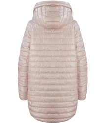 Quilted transitional jacket with ribbed sleeves