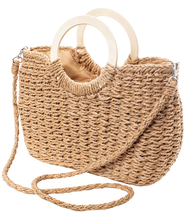Small basket summer bag bag rigid braided bag 