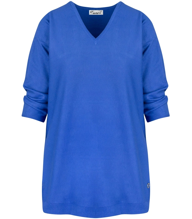 Classic, warm women's V-neck sweater ROSALIA