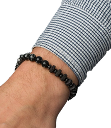 Men's bracelet with natural stones