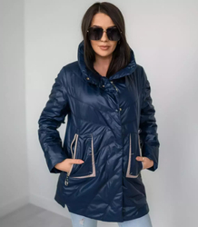 Women's transitional jacket with a fashionable hood MAGDA