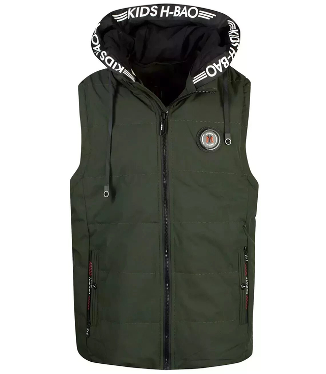 Men's short sleeved vest with a hood